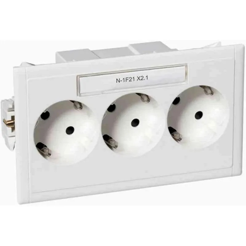 Nedsatt pris Schneider Electric Thorsman Masteruttag 3-vägs  Vit