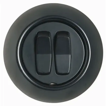 Schneider Electric Renova Strömbrytare Dubbeltrapp inkl. ram Svart BP Fynd