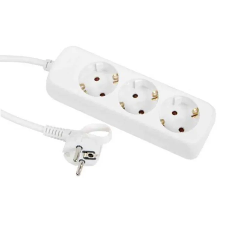 Begränsat erbjudande Grenuttag 3-vägs Jordad Vit 3m