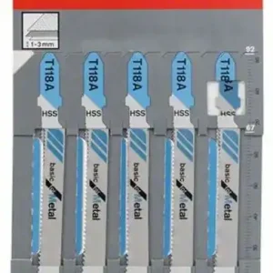Kampanjpris Bosch T118A Sticksågsblad Tunnplåt 1-3 mm (5-P)