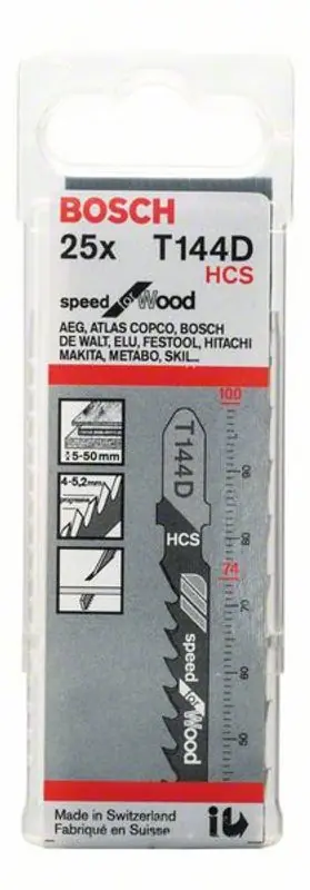 Bosch T144D Sticksågsblad 25-P Mjuka träslag (5-50 mm) Populär
