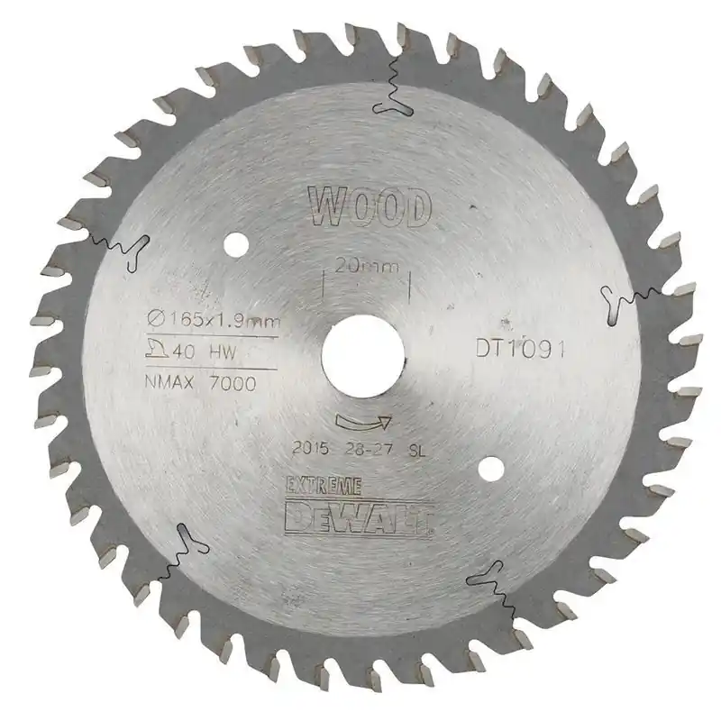 Snabb frakt DeWalt DT1091 Sågklinga 40T 165x2x20mm