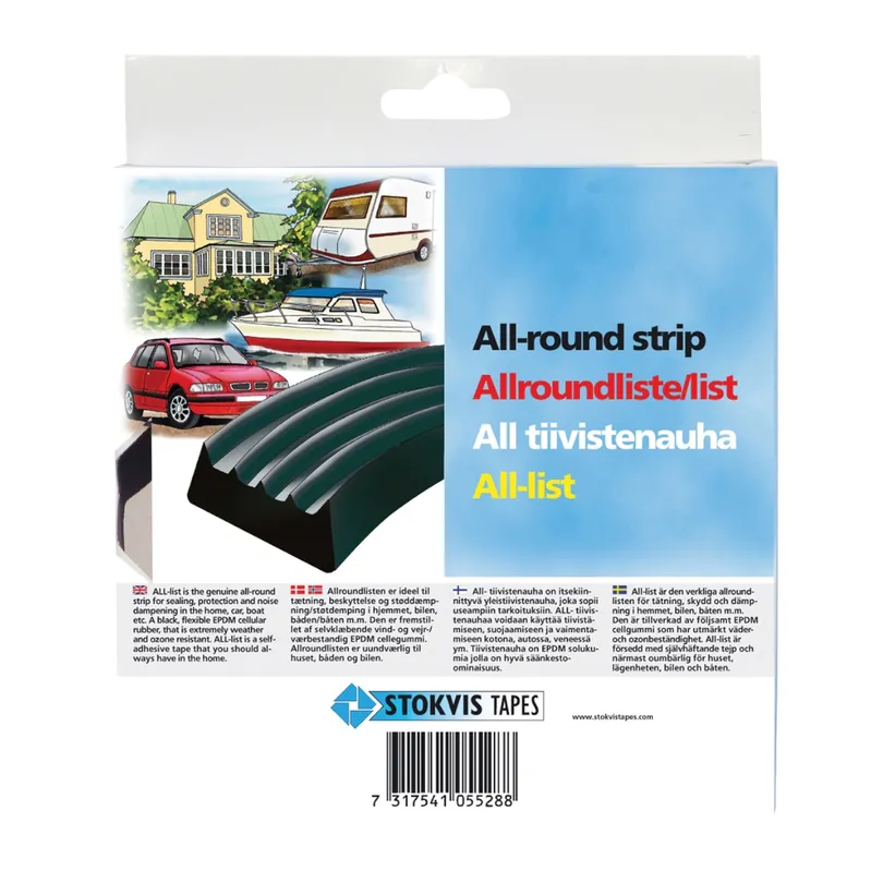 All List TLA Svart 10x5mmx5m, Stokvis Bästa pris