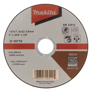 Makita D-18770 Kapskiva 125mm (Metall & Rostfritt) Kundfavorit