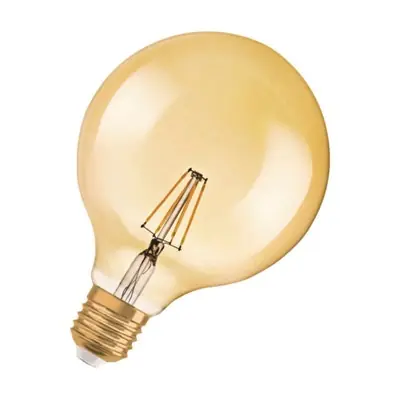 Trygg betalning LED-LAMPA OSRAM RETRO GLOB DIMBAR E27 KLAR GOLD