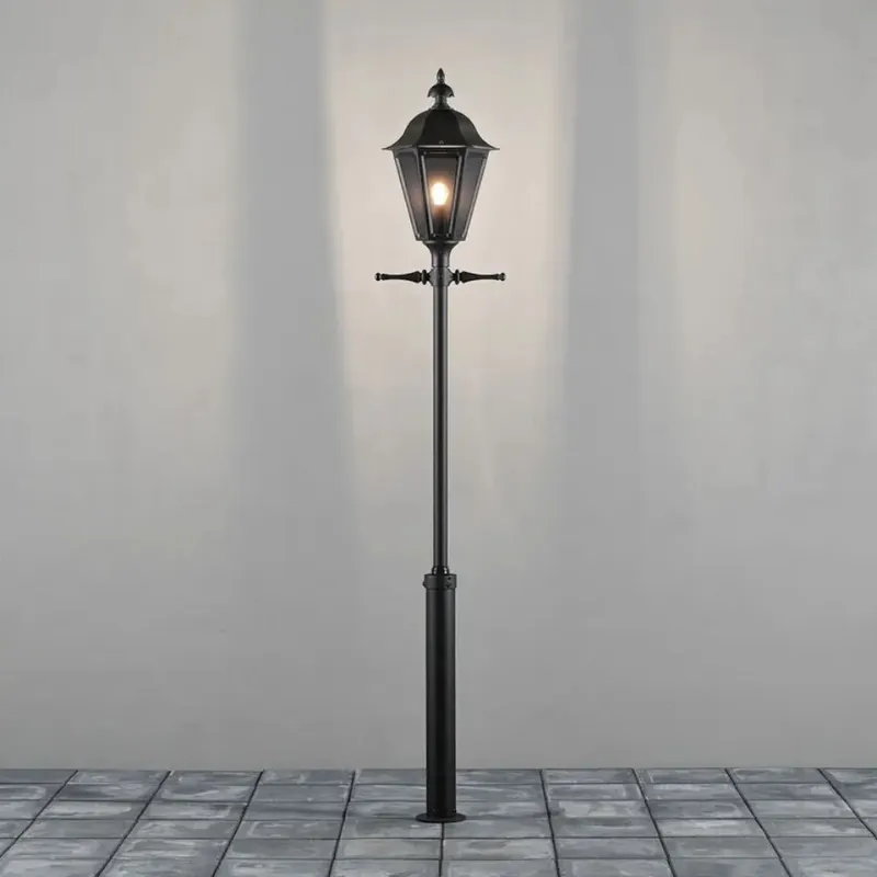 Extra rabatt Pallas Stolplykta Inklusive Stolpe E27 230-240V IP23 Svart Konstsmide