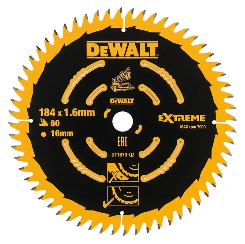 Säker betalning DeWalt DT1670 Sågklinga 184x16mm 60T