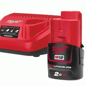 Endast denna vecka Milwaukee M12 NRG-201 Batteri-/Laddpaket 12V (2,0ah)
