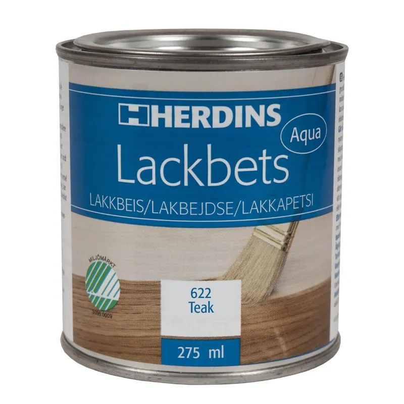Lackbets Aqua 622 Teak 275ml, Herdins Rabatt