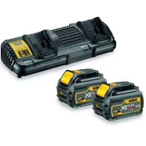 DeWalt DCB132T2 Snabbladdare 2-ports FlexVolt  + 2st 54V Batterier Snabb leverans
