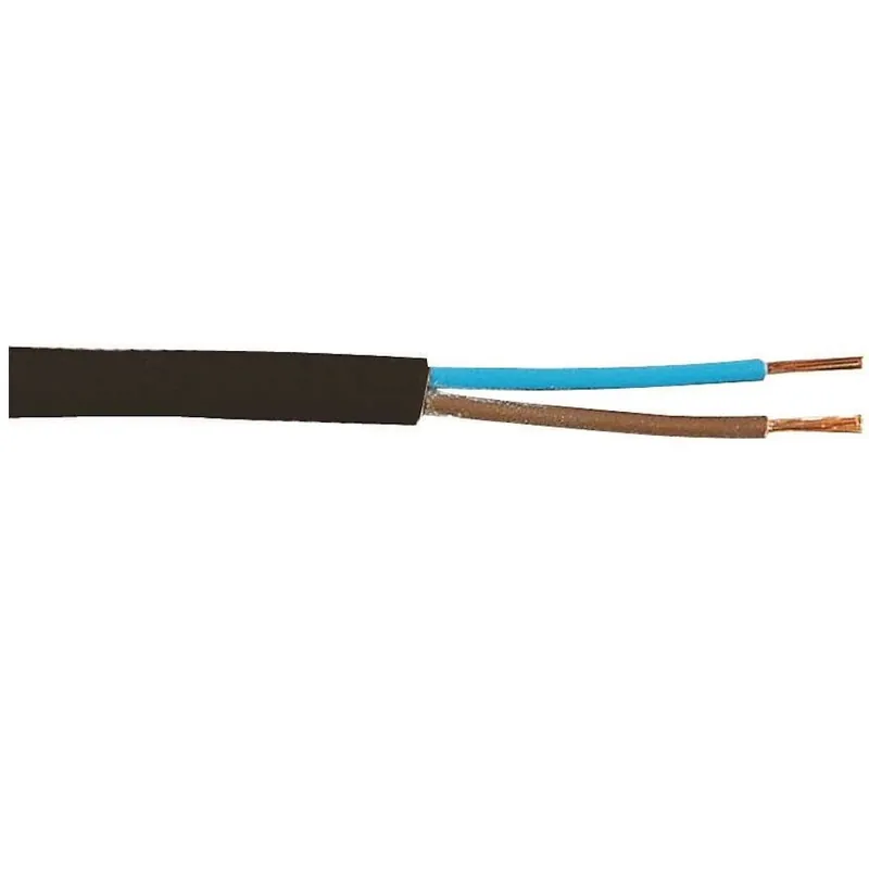 Billigare Kabel Skx H03VVH2-F), 2X0,75mm², Svart, 10m, 300/300V, Malmbergs 99006248