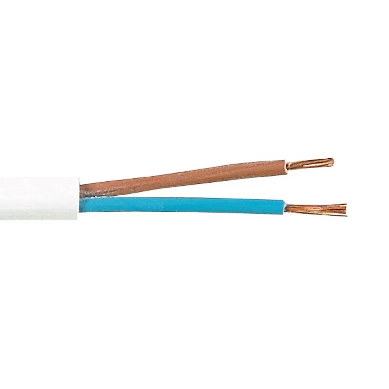 Nyhet Kabel SKX (H03Vvh2-F) 2x0.75mm², Vit, 10m, Malmbergs 99006048