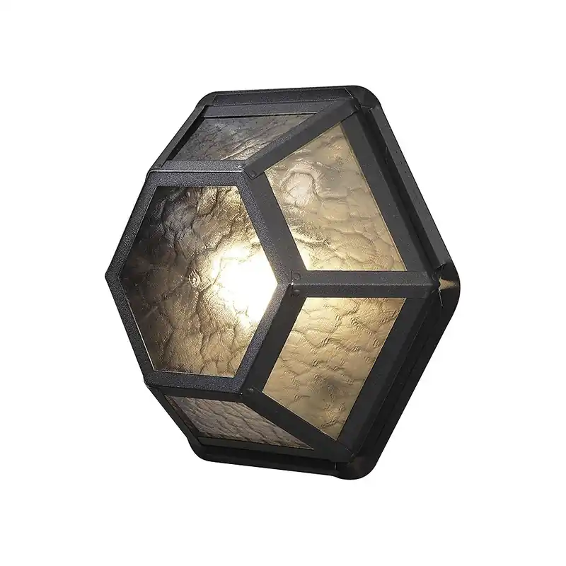 Castor Väggplafond 230-240V, 60W, IP23, E27, Svart, Konstsmide Rea