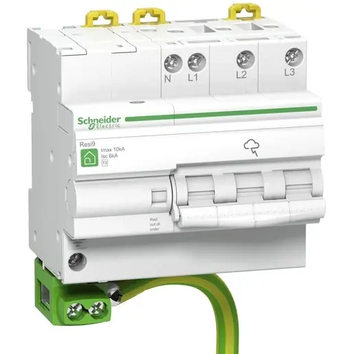 Begränsat antal Schneider Electric Överspänningsskydd Resi9 3P+N typ 2 6kA