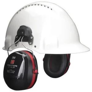 Peltor Optime 3 Hörselkåpa med hjälmfäste (Röd) H540P3E Fynd