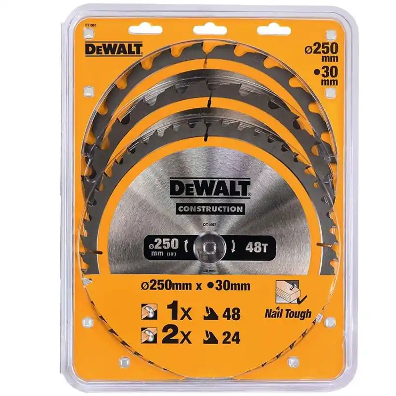 DeWalt DT1963 Sågbladspaket 250mm (2x24T 1x48T) Kampanjpris