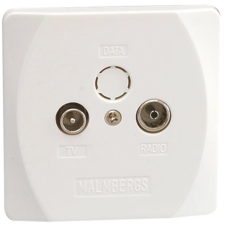 Antennuttag Nova Vit, Genomgång TV/Radio, Malmbergs 18908158 Outlet
