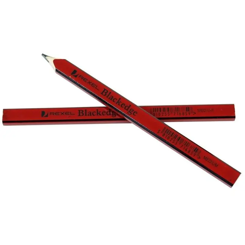Snickarpenna Blackedge Medium röd/svart Erbjudandepris