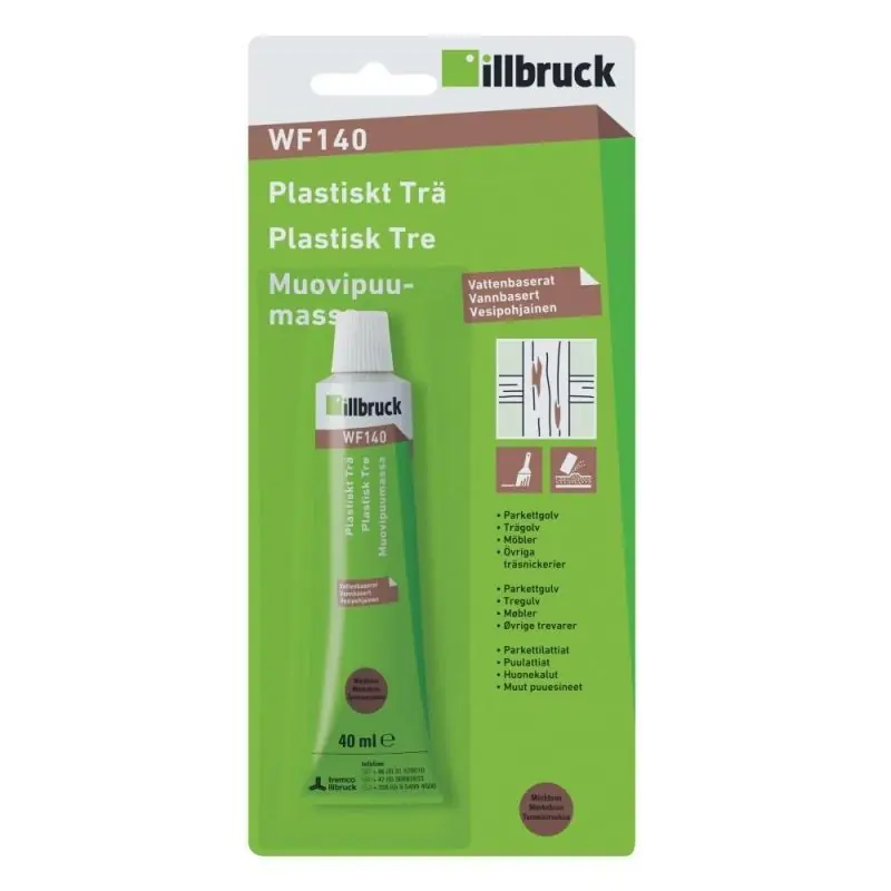 Endast idag Tremco Plastiskt Trä WF140 Mörkbrun 40ml