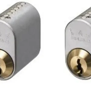 Premium Dorma Låscylinder DC 4003 Mattkrom 2LL 5-Nycklar