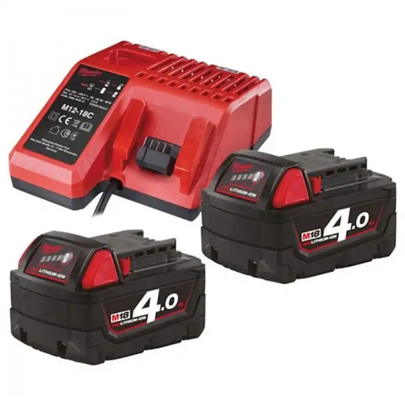 Milwaukee M18 NRG-402 Batteri-/Laddarpaket (2x4,0ah + Laddare) Köp online