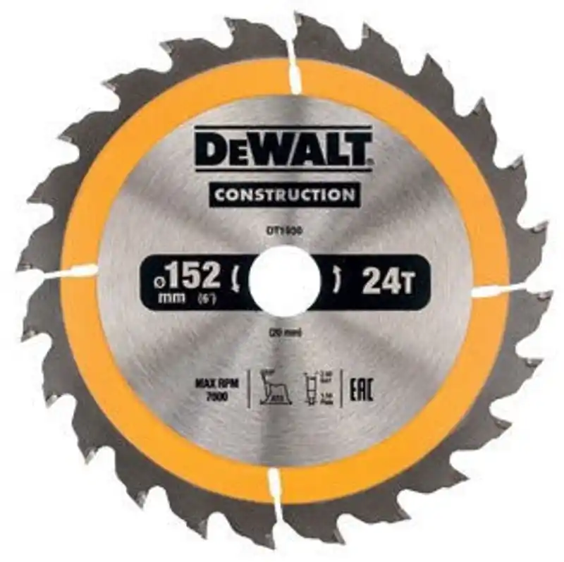 DeWalt DT1930 Sågklinga 152x20mm 24T Endast idag