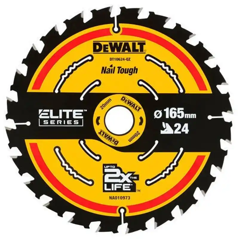 DeWalt DT10624 Sågklinga 165x20mm 24T för trä ELITE Köp online