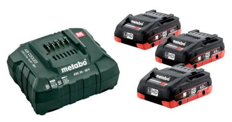 Kampanj Metabo BAS-SET (3x18V 4,0ah LIHD batterier + laddare)