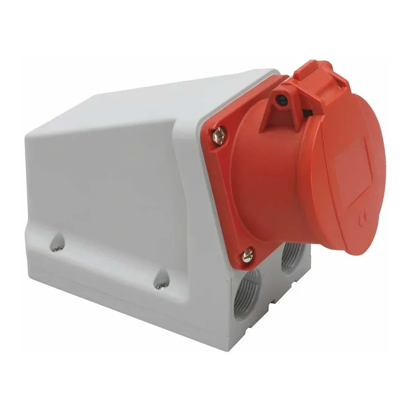 Snabb leverans Malmbergs Vägguttag CEE med genomföring 16A/32A IP44