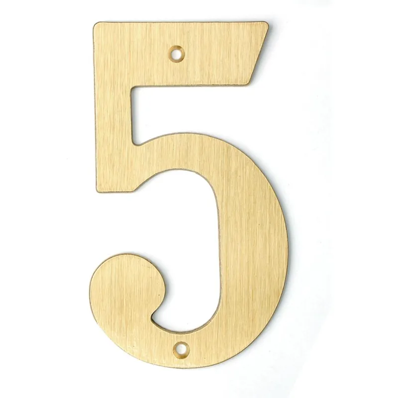 Bårebo Siffra nr 5 140mm Mattborstad mässing - 861125 Rabatter