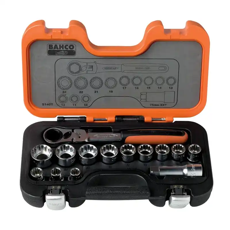 Säker betalning Hylsnyckelsats Genomg Hylsor 14 Del, Bahco