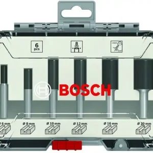 Bosch Frässats Notfräsar 6-delar (8-20mm) Snabb leverans