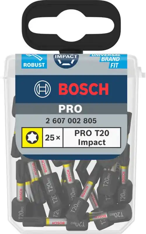 Erbjudandepris Bosch TX20 Impact Control Bits TORX TX20 25-P