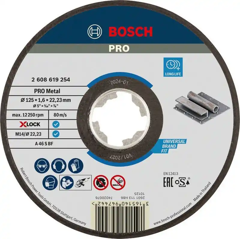 Bosch X-LOCK Kapskiva 125x22,2x1,6mm Expert for Metal Kundfavorit