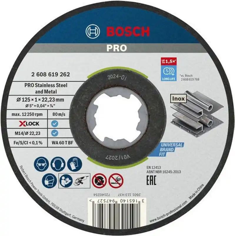 risnedsättning Bosch X-LOCK Kapskiva Multi Construction 125x1,0x22,2mm