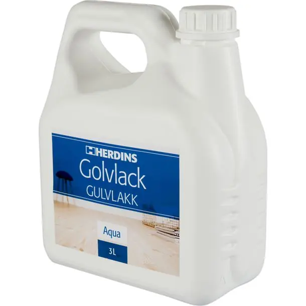 Kampanjpris Golvlack AQUA Halvblank 3L Glans 50, Herdins