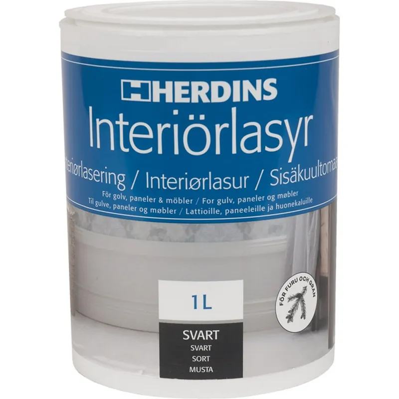 Fynd Interiörlasyr Svart 1L, Herdins
