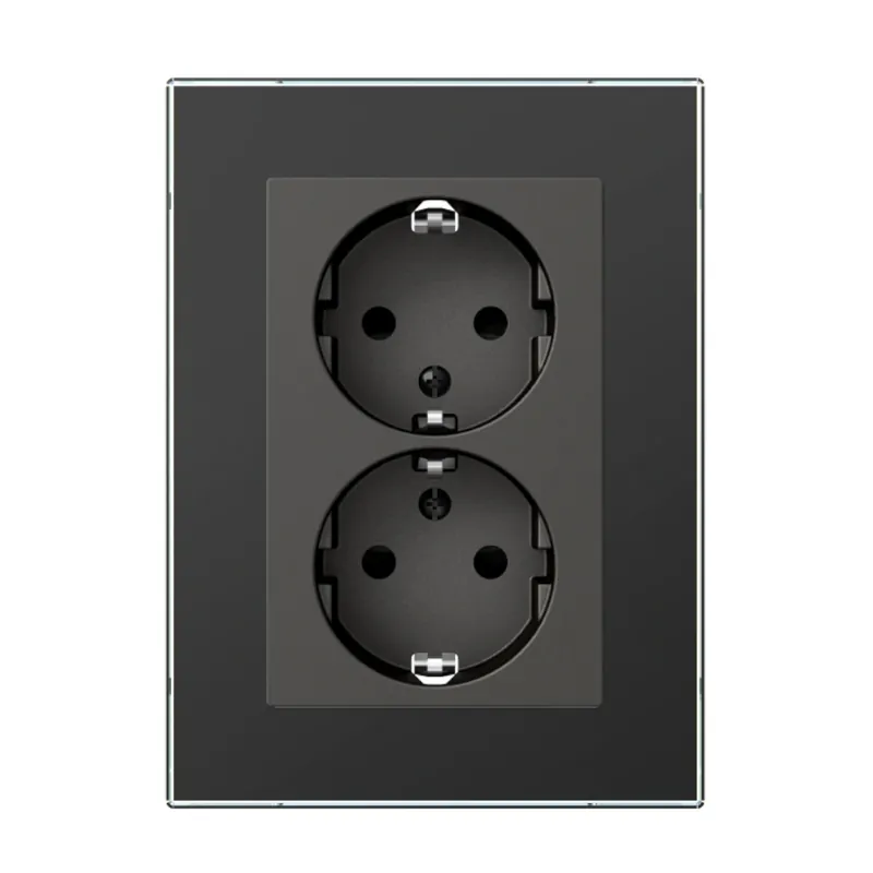 Bästa pris Vägguttag Insats 2-Vägs Jordat Infälld Exxact Antracit Schneider Electric