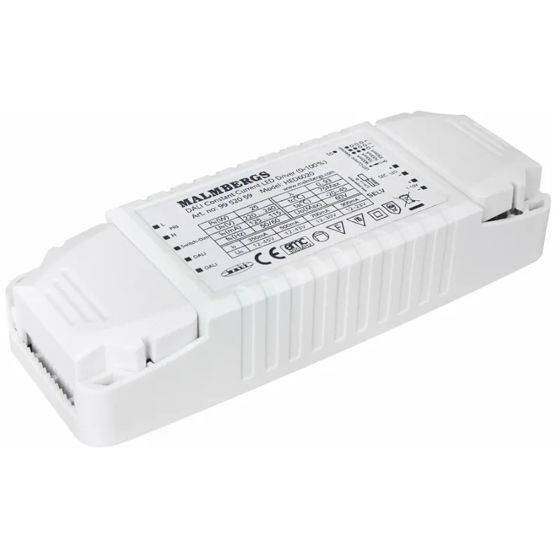 Dali LED Drivdon Konstantström, 220-240V, IP20, Malmbergs 9952059 risnedsättning