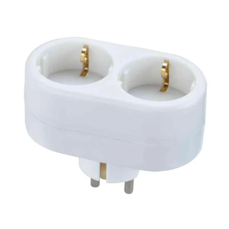 Grenpropp 2-Vägg Jord 16A 3680W 230-250V IP20 Vit Gelia Expressleverans