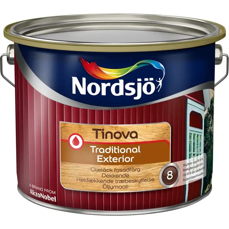 Beställ idag Oljetäckfärg 337 Vit Tinova Trad Ext UT G30 10L, Nordsjö