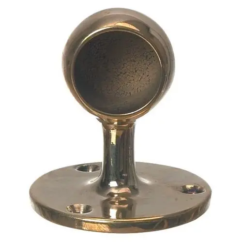 Billig Räckhållare Ändstycke för Grabbräcke ø25 mm Polerad Mässing