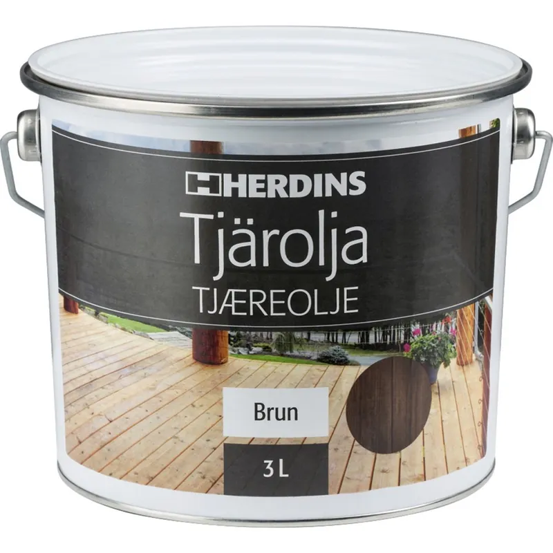 Rabatter Tjärolja Brun 3L, Herdins