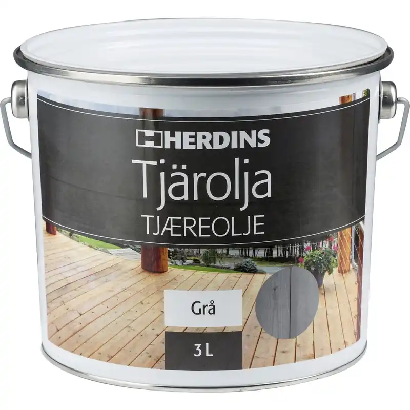 Begränsat erbjudande Tjärolja Grå 3L, Herdins
