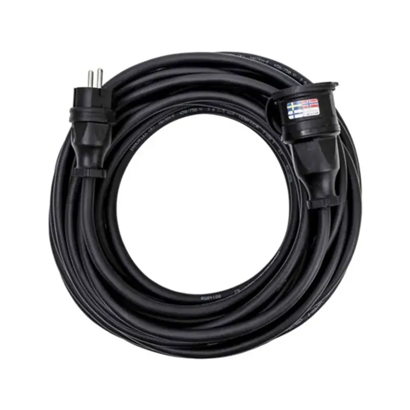 Trygg betalning Skarvsladd H07RN-F Jordad Med Lock 3G2.5mm² 15m 230V IP44 Svart Gelia