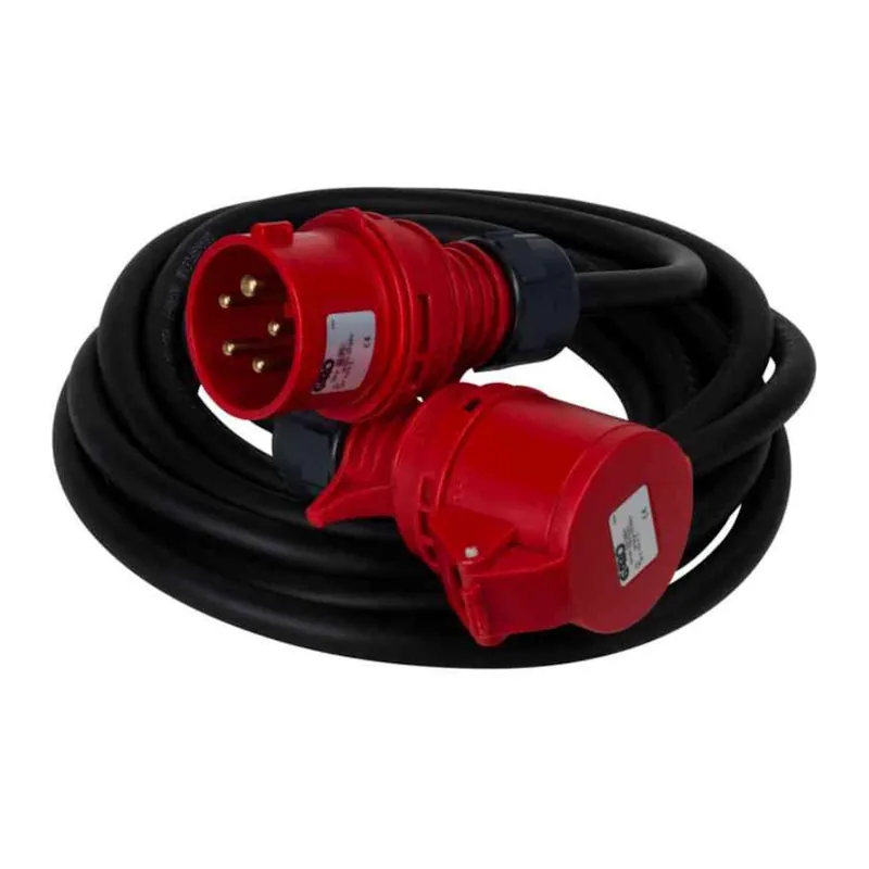 Rabatter Skarvsladd H07RN-F 3-Fas 5G2.5mm² 5m 16A 3400V IP44 Svart Gelia