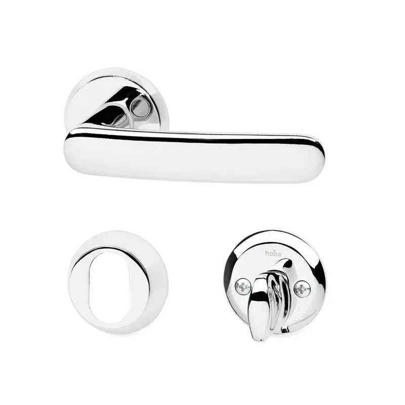 Ytterdörrhandtag A2560-40-16, Cylindervredsats, Krom, Habo 14833 Begränsat antal