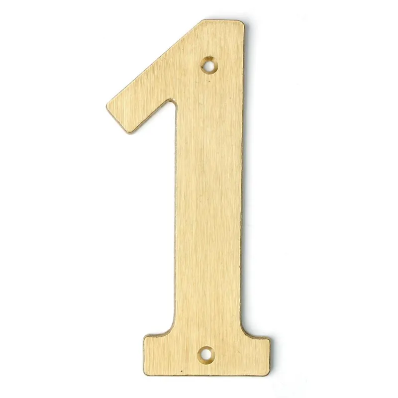 Erbjudandepris Bårebo Siffra nr 1 140mm Mattborstad mässing - 861121