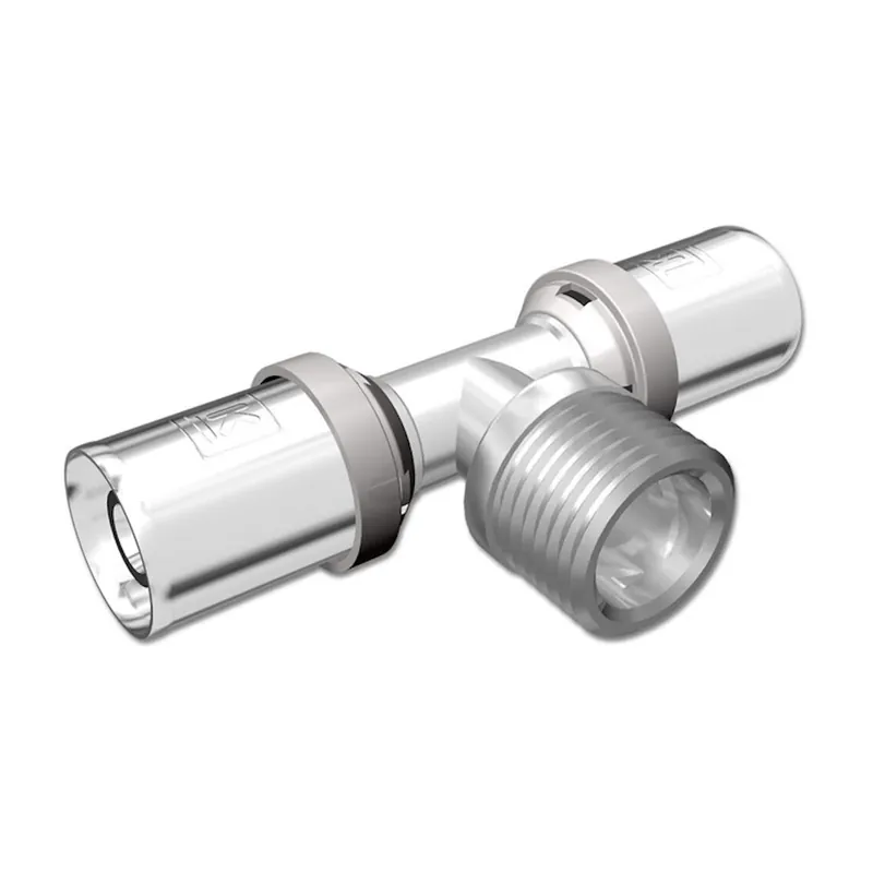 Billig LK PressPex T-Koppling Utvändig Gänga Avstick A40mmxR25 Mässing