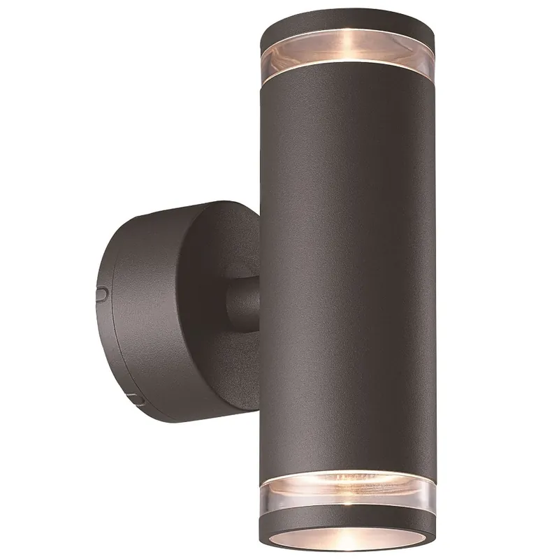 Lågt pris Väggarmatur Eklof LED, Mörkgrå 2x8W, IP54, Malmbergs 9977094